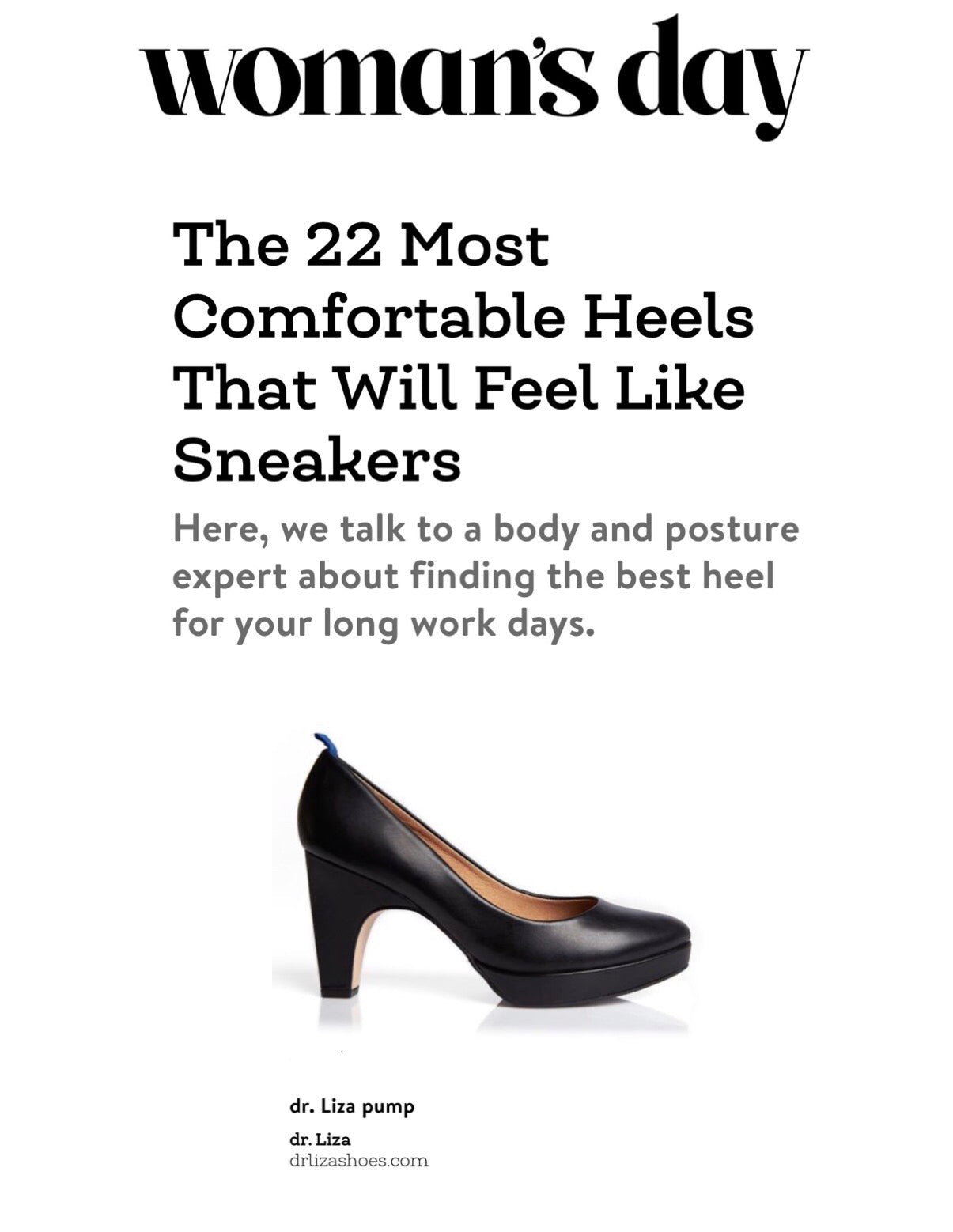 dr LIZA pump BLACK the most comfortable high heels orthotic