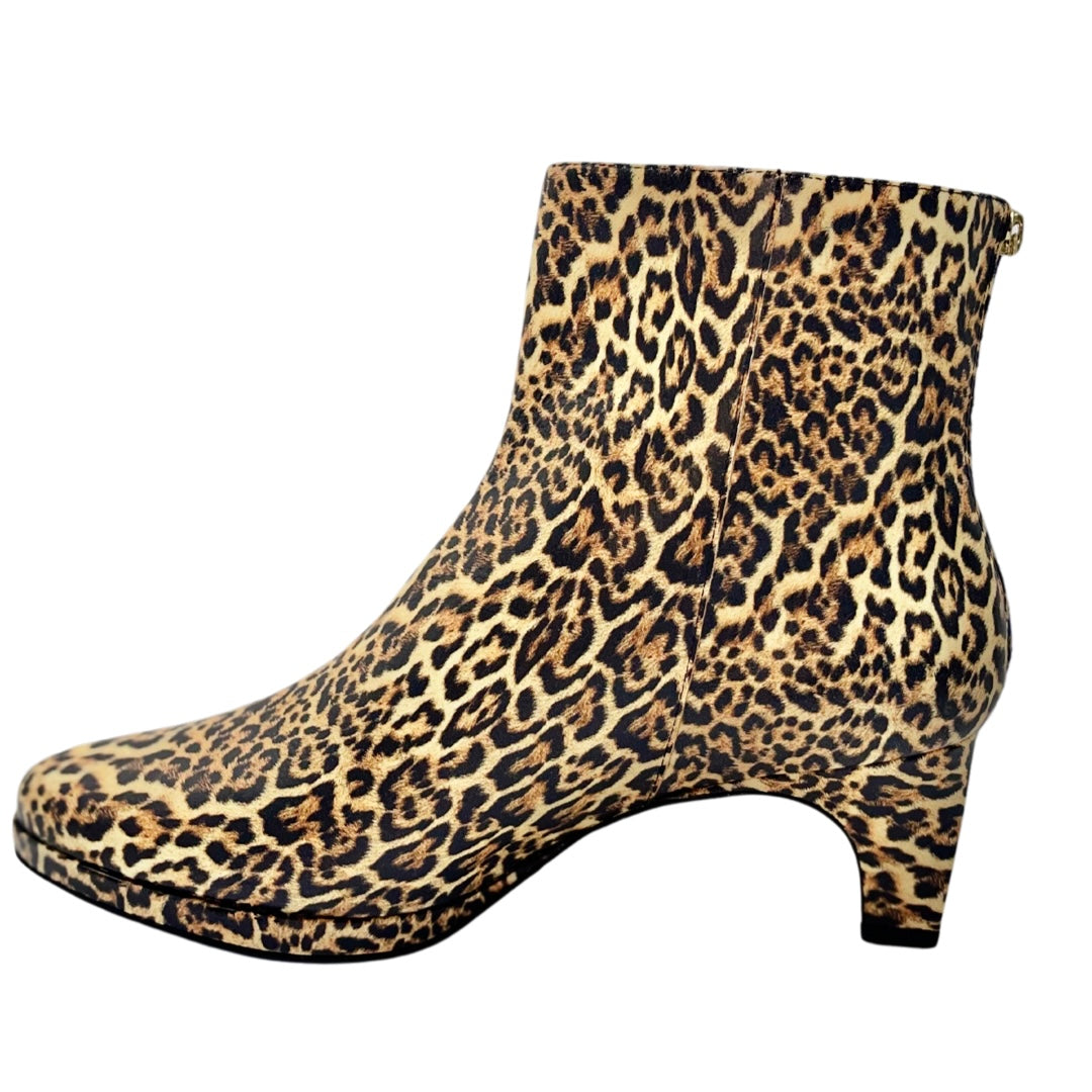 Leather hot sale leopard booties